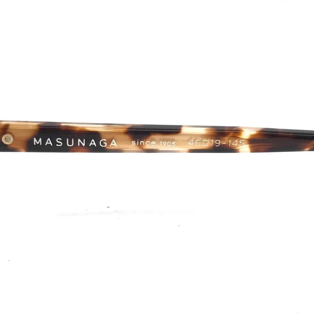 Masunaga Eyeglasses Frames 095 Black Tortoise Cat Eye Full Rim 46-19-145